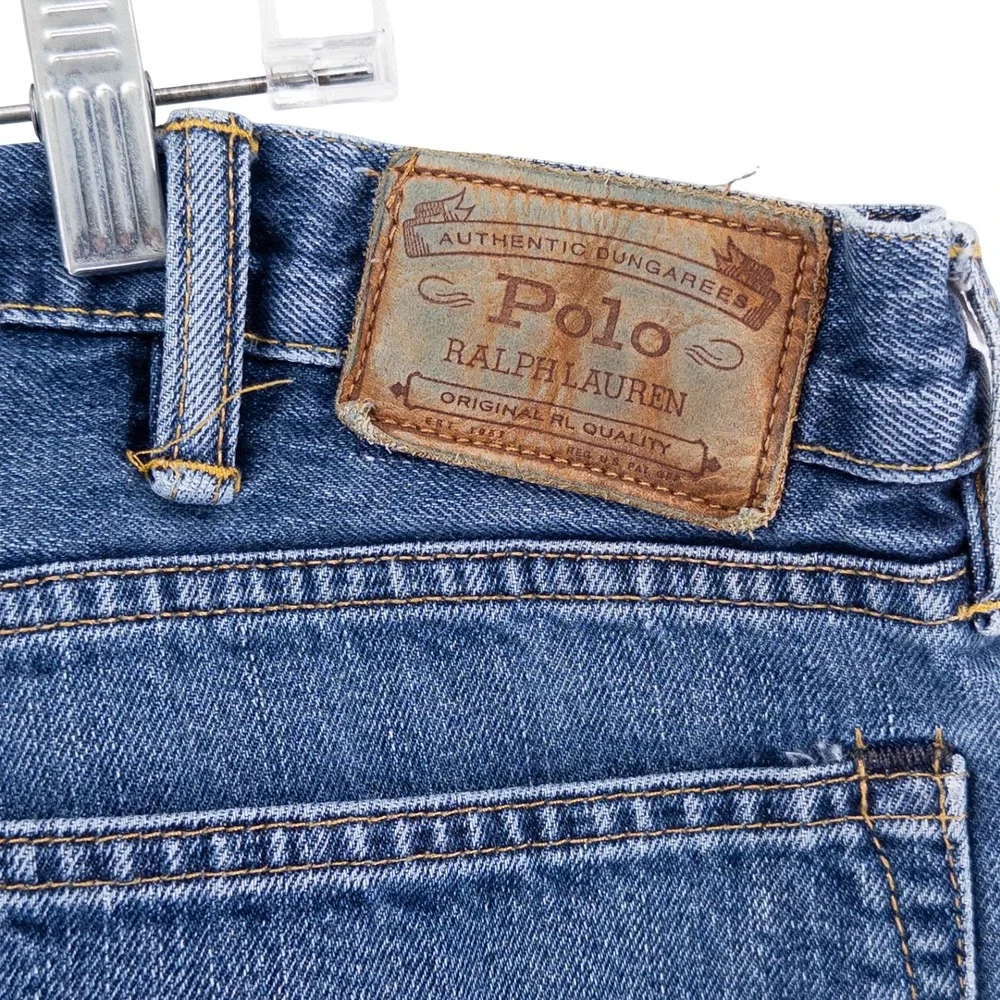 Polo Ralph Lauren Mens 40x30 Hampton Straight Jeans Blue Denim Americana Preppy